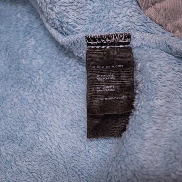 The North Face Osito Fleece Hoodie Womens Medium Blue Full Zip Jacket Coat - Picture 8 of 12